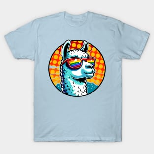 Gay Pride Cool Llama with Sunglasses T-Shirt